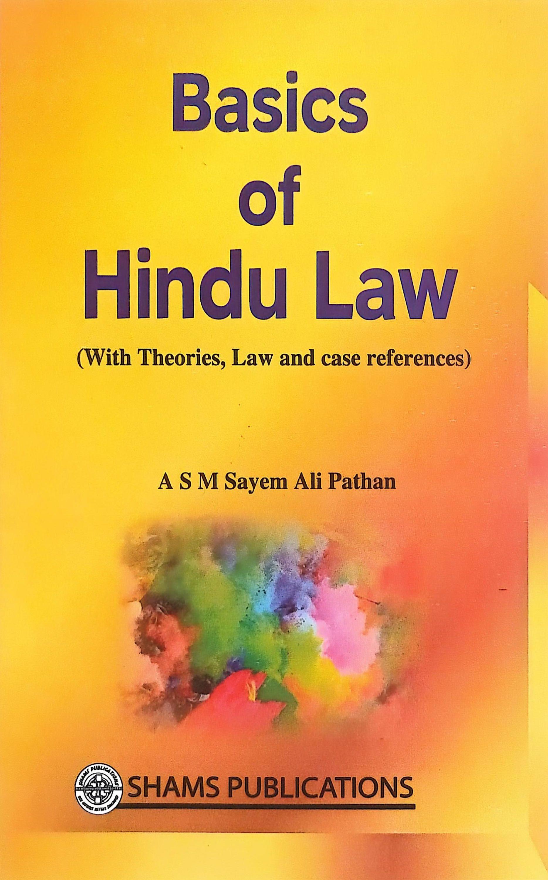 Hindu Law-Sadiqul Islam Sagar and Ehsan Ullah Khan